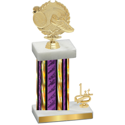 Accented Single Purple Glacier First Place Running Trophy