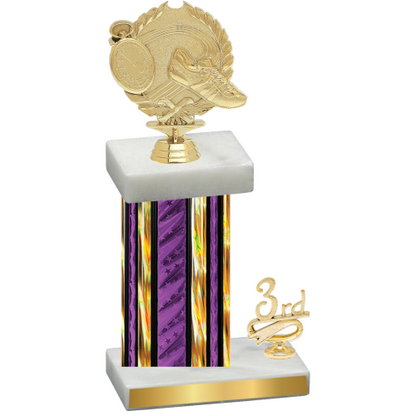 Accented Single Purple Glacier Third Place Running Trophy