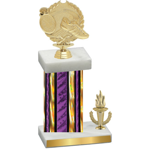 Accented Single Purple Glacier Victory Running Trophy