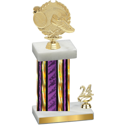 Accented Single Purple Glacier Year Running Trophy