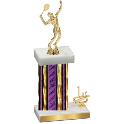 Accented Single Purple Glacier First Place Tennis Trophy