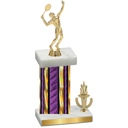 Accented Single Purple Glacier Victory Tennis Trophy