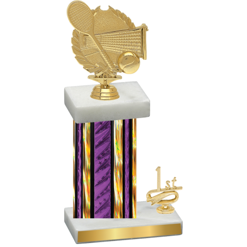 Accented Single Purple Glacier First Place Tennis Trophy