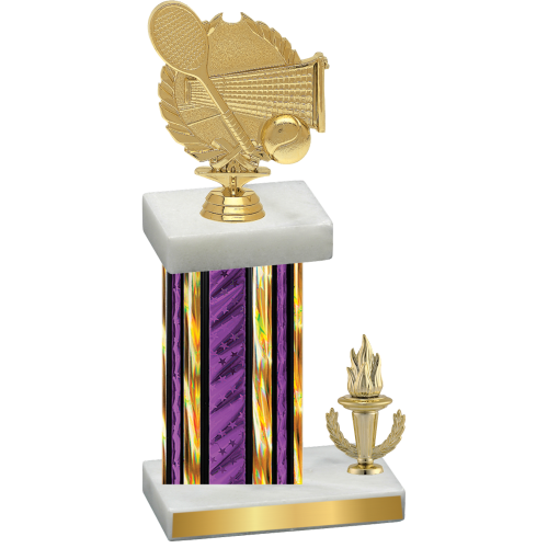 Accented Single Purple Glacier Victory Tennis Trophy