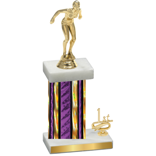 Accented Single Purple Glacier First Place Tennis Trophy