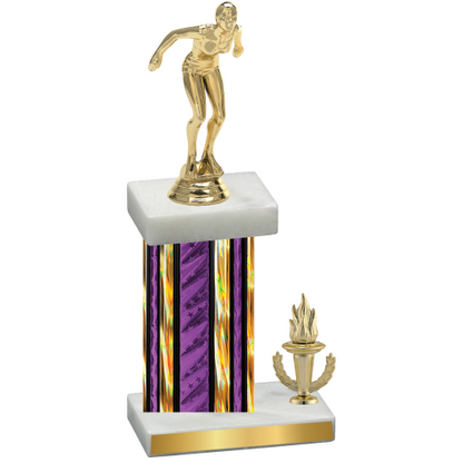 Accented Single Purple Glacier Victory Tennis Trophy