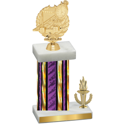 Accented Single Purple Glacier Victory Swimming Trophy