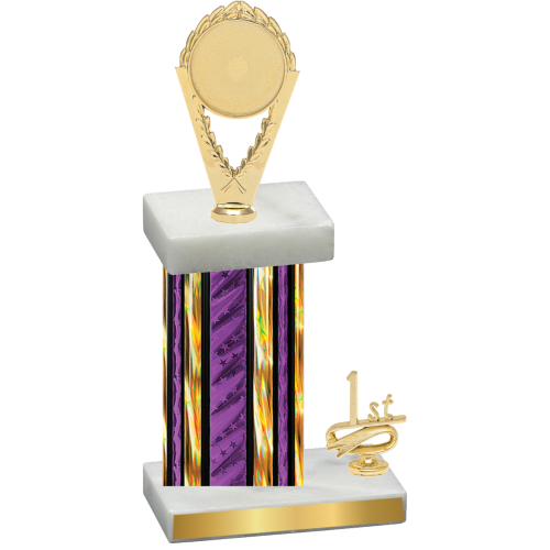 Accented Single Purple Glacier First Place Insert Trophy