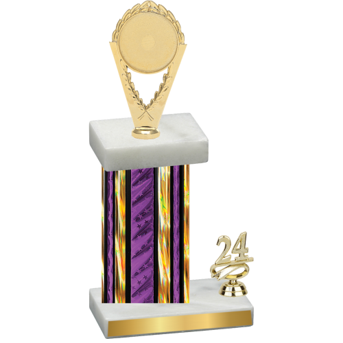 Accented Single Purple Glacier Year Insert Trophy