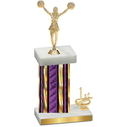 Accented Single Purple Glacier First Place Cheerleading Trophy