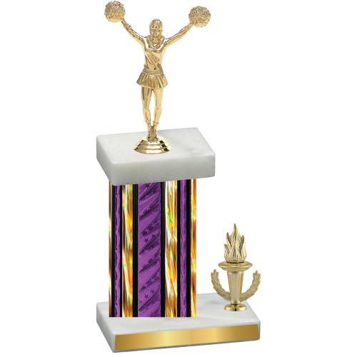 Accented Single Purple Glacier Victory Cheerleading Trophy