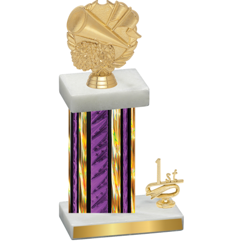 Accented Single Purple Glacier First Place Cheerleading Trophy