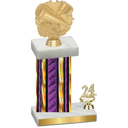 Accented Single Purple Glacier Year Cheerleading Trophy