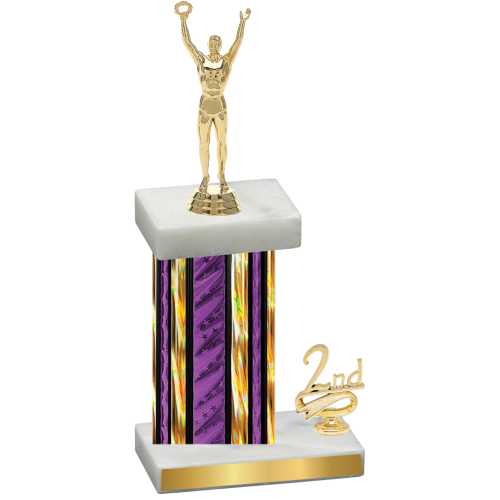 Accented Single Purple Glacier Second Place Victory Trophy