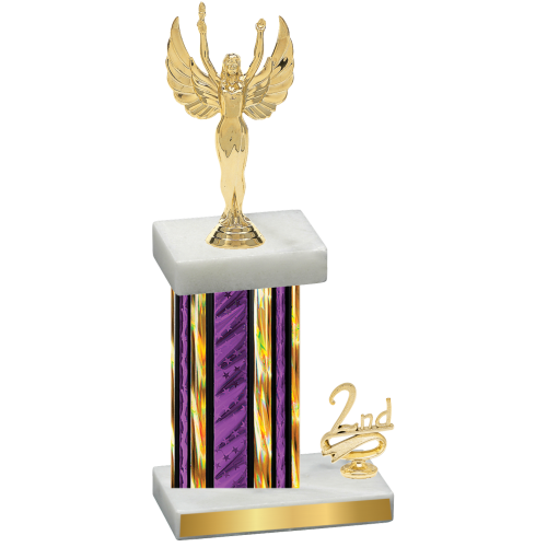 Accented Single Purple Glacier Second Place Victory Trophy