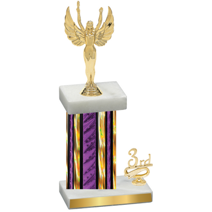 Accented Single Purple Glacier Third Place Victory Trophy