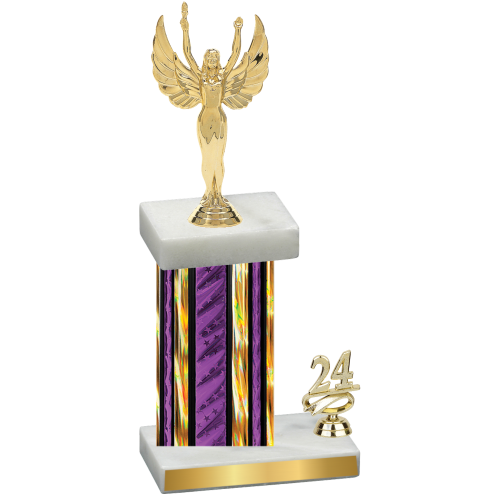 Accented Single Purple Glacier Year Victory Trophy