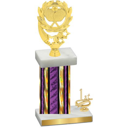 Accented Single Purple Glacier First Place Pickleball Trophy