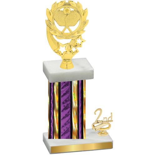 Accented Single Purple Glacier Second Place Pickleball Trophy