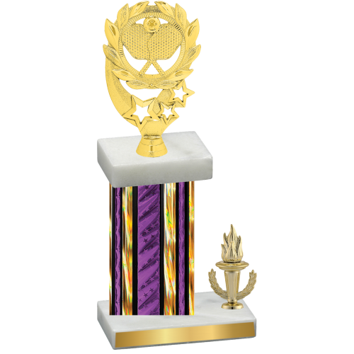 Accented Single Purple Glacier Victory Pickleball Trophy