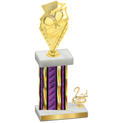Accented Single Purple Glacier Second Place Pickleball Trophy