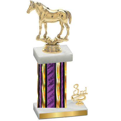 Accented Single Purple Glacier Third Place Horses Trophy