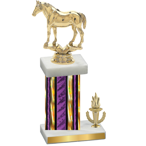 Accented Single Purple Glacier Victory Horses Trophy