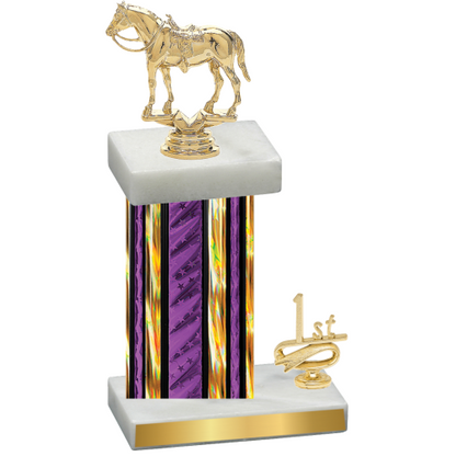 Accented Single Purple Glacier First Place Horses Trophy