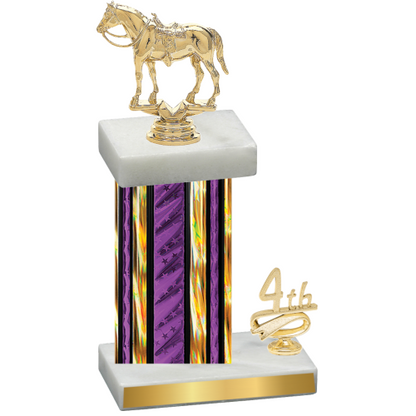 Accented Single Purple Glacier Fourth Place Horses Trophy