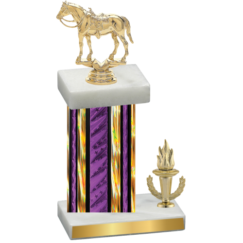 Accented Single Purple Glacier Victory Horses Trophy