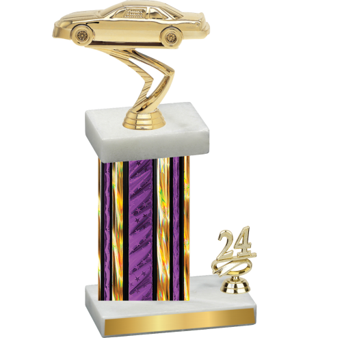 Accented Single Purple Glacier Year Cars Trophy