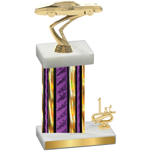 Accented Single Purple Glacier First Place Cars Trophy