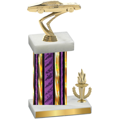 Accented Single Purple Glacier Victory Cars Trophy