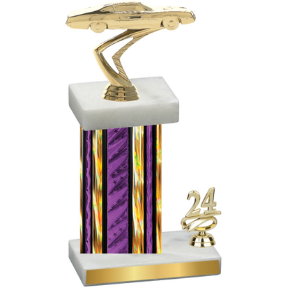 Accented Single Purple Glacier Year Cars Trophy