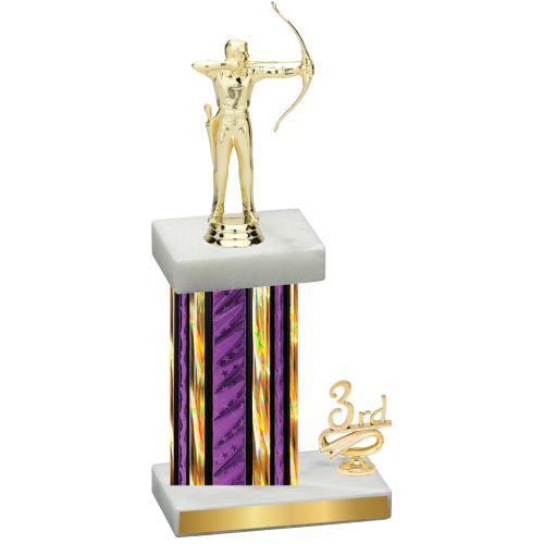 Accented Single Purple Glacier Third Place Archery Trophy