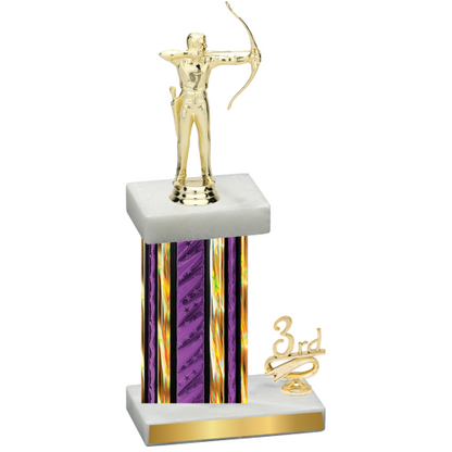 Accented Single Purple Glacier Third Place Archery Trophy