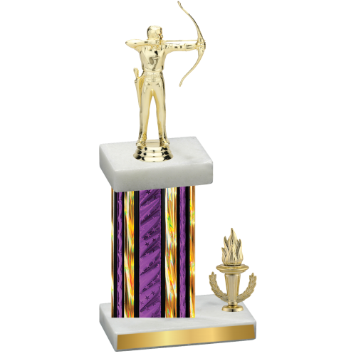 Accented Single Purple Glacier Victory Archery Trophy