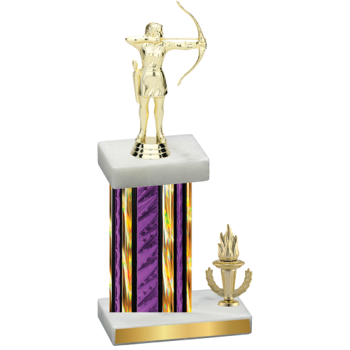 Accented Single Purple Glacier Victory Archery Trophy