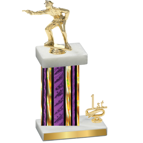 Accented Single Purple Glacier First Place Shooter Trophy