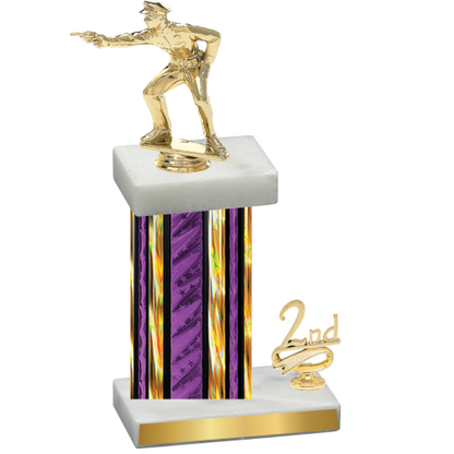 Accented Single Purple Glacier Second Place Shooter Trophy