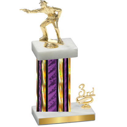 Accented Single Purple Glacier Third Place Shooter Trophy