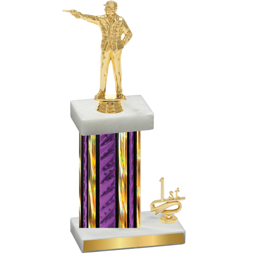 Accented Single Purple Glacier First Place Shooter Trophy