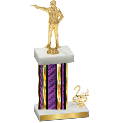 Accented Single Purple Glacier Second Place Shooter Trophy