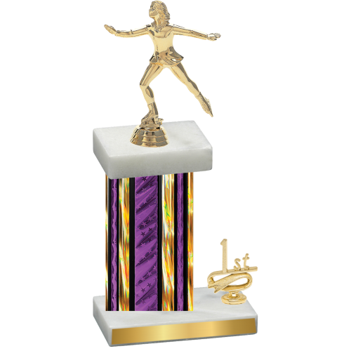 Accented Single Purple Glacier First Place Skater Trophy