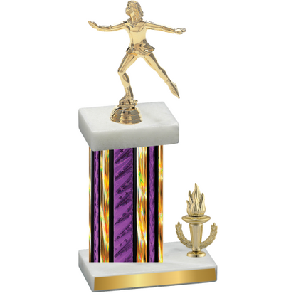 Accented Single Purple Glacier Victory Skater Trophy