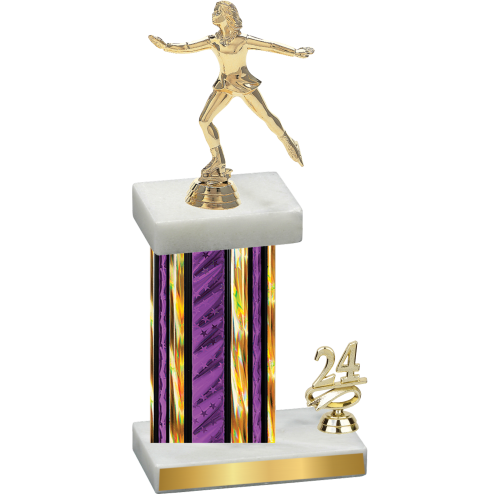 Accented Single Purple Glacier Year Skater Trophy