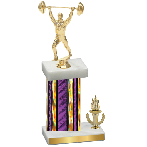 Accented Single Purple Glacier Victory Weights Trophy