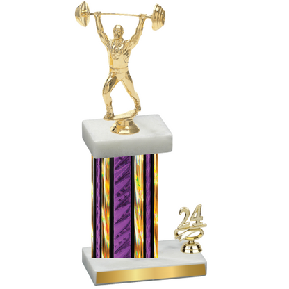 Accented Single Purple Glacier Year Weights Trophy