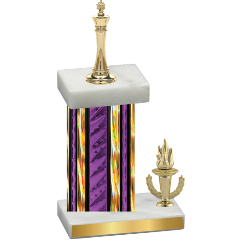 Accented Single Purple Glacier Victory Chess Trophy