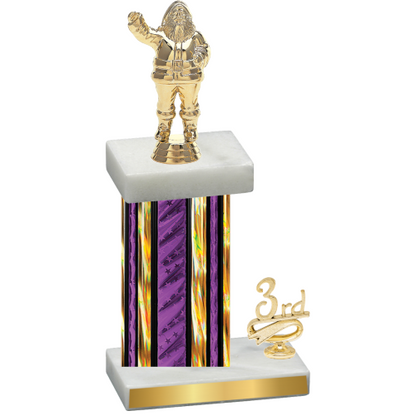 Accented Single Purple Glacier Third Place Holiday Trophy